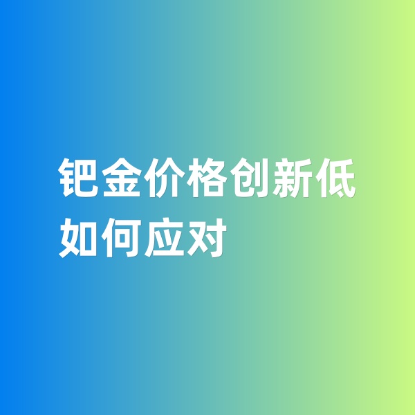鈀碳回收，鈀金價(jià)格創(chuàng)新低，如何應(yīng)對